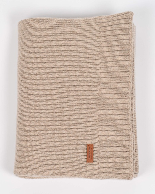 ' БЕЖОВ ПЛЕТЕН ШАЛ  ОТ ФИНА ВЪЛНА, КАШМИР, ВИСКОЗА И ПОЛИАМИД