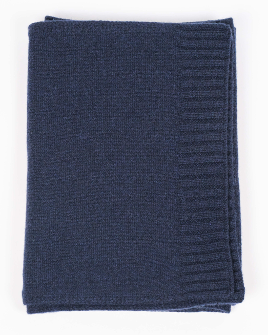 'ТЪМНОСИН ПЛЕТЕН ШАЛ ОТ 100% КАШМИР