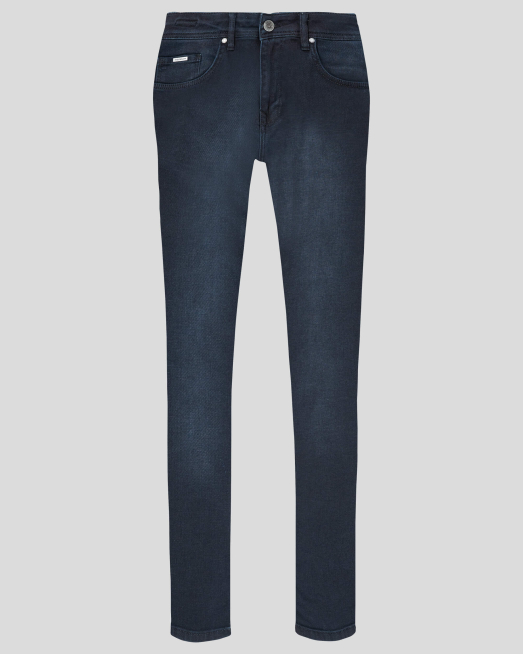 'ТЪМНО СИНИ ДЪНКИ СВОБОДЕН СИЛУЕТ С МЕТАЛНО ЛОГО