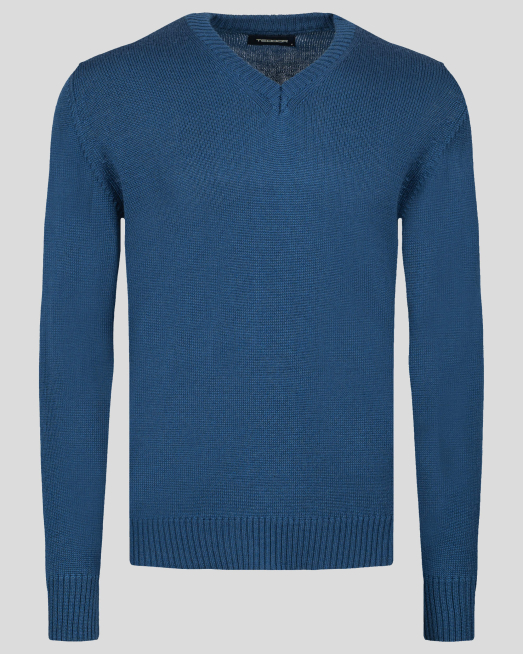 'ТЪМНО СИН ШПИЦ ПУЛОВЕР БАЗОВ МОДЕЛ