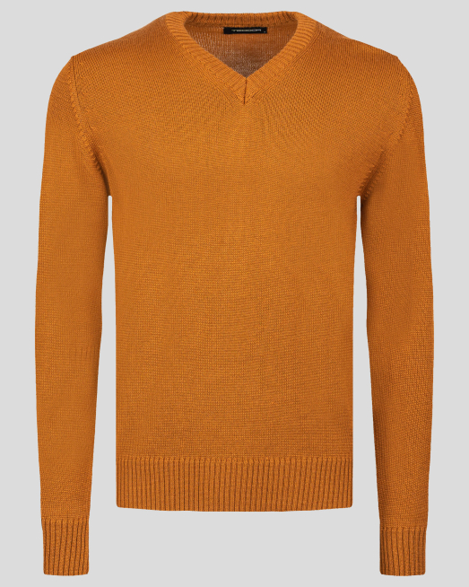 'ОРАНЖЕВ ВЪЛНЕН ПУЛОВЕР БАЗОВ МОДЕЛ