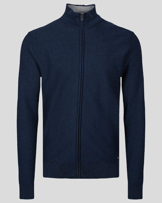 'ТЪМНО СИНЯ ЖИЛЕТКА С ЦИП И ЛОГО