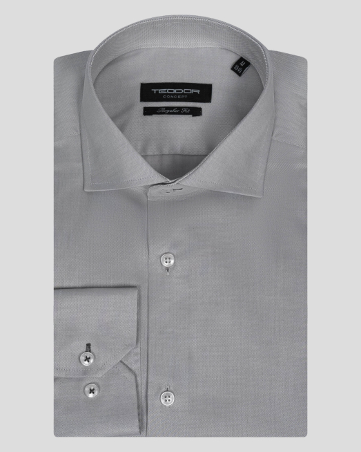 'СИВА КЛАСИЧЕСКА РИЗА В СИТНА СТРУКТУРА