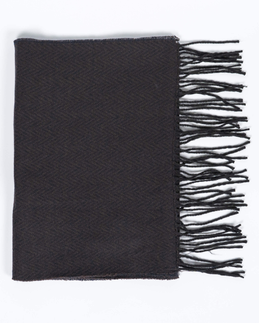 'ФИГУРАЛЕН ШАЛ В ТЪМНО СИНЬО И КАФЯВО