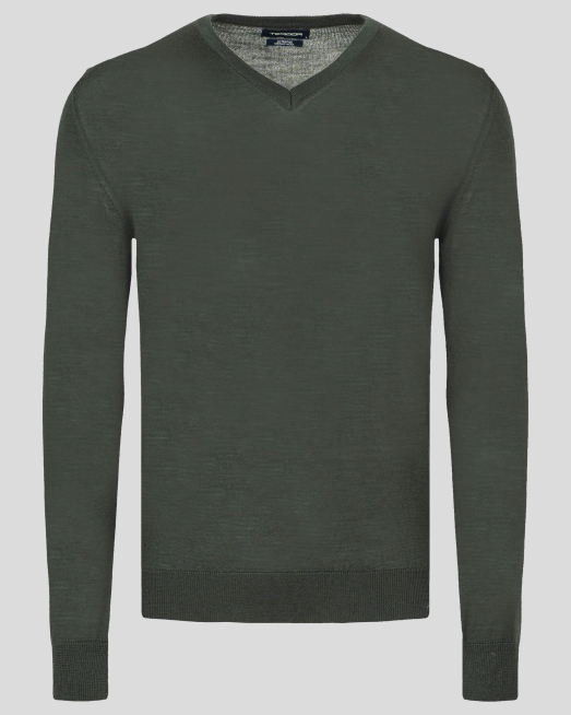 'ЗЕЛЕН ВЪЛНЕН ПУЛОВЕР БАЗОВ МОДЕЛ