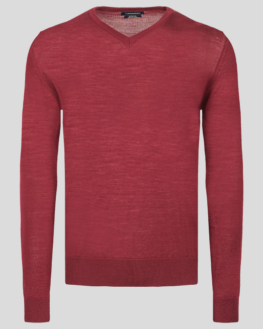 'МАЛИНОВО ЧЕРВЕН ВЪЛНЕН ПУЛОВЕР БАЗОВ МОДЕЛ