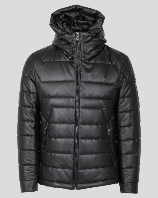 'ЧЕРНО КАПИТОНИРАНО ЯКЕ С КАЧУЛКА И СИТЕН ДЕСЕН 