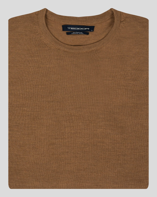 'БЕЖОВ ПУЛОВЕР ОТ ВЪЛНА МЕРИНО БАЗОВ МОДЕЛ