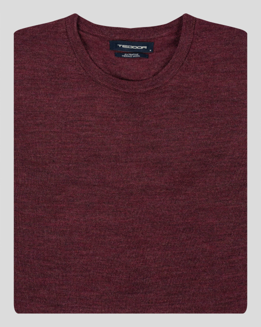 'МЕЛАНЖИРАН ПУЛОВЕР В ЦВЯТ БОРДО 