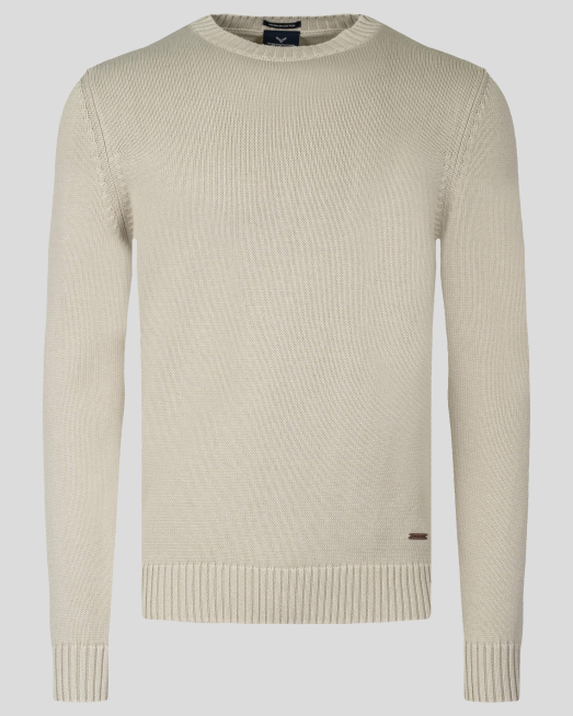 'СВЕТЛО БЕЖОВ БИЕ ПУЛОВЕР С МЕТАЛНО ЛОГО