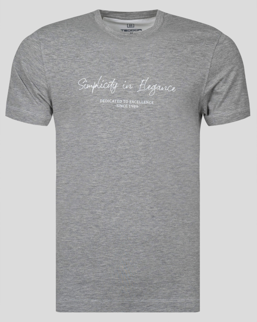 'СИВА ТЕНИСКА С ЩАМПА ОТ PREMIUM ПАМУК 