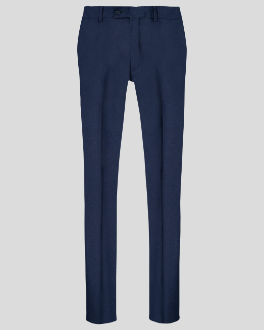 'ТЪМНО СИН КЛАСИЧЕСКИ ПАНТАЛОН В ДВУЦВЕТНА СТРУКТУРА