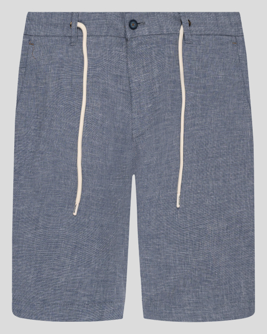 'СИНИ БЕРМУДИ МЕЛАНЖ С ВРЪЗКИ И ЛОГО