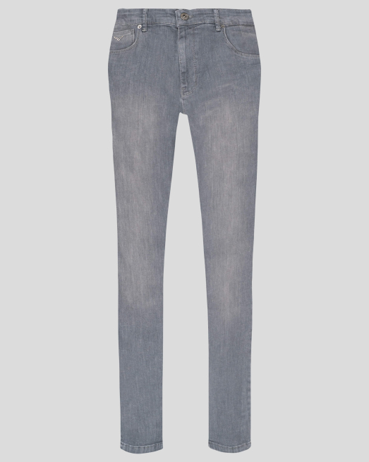 'СИЛНО ВТАЛЕНИ СИВИ ДЪНКИ С МЕТАЛНО ЛОГО 