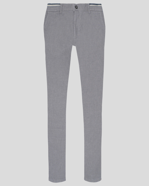 'СТРУКТУРЕН ПАНТАЛОН В ТЪМНО СИНЬО И БЯЛО