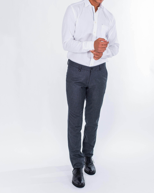 'ЕЛЕГАНТЕН ПАМУЧЕН ПАНТАЛОН В СИВ ПЕПИТ