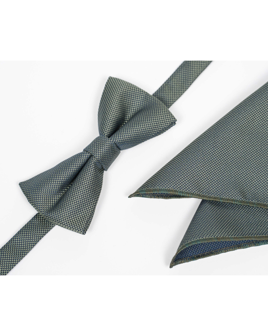 'СВЕТЛО ЗЕЛЕН КОМПЛЕКТ ПАПИЙОНКА И КЪРПА В СИТНА СТРУКТУРА