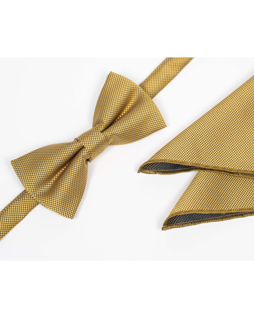 'ЖЪЛТ КОМПЛЕКТ ПАПИЙОНКА И КЪРПА В СИТНА СТРУКТУРА