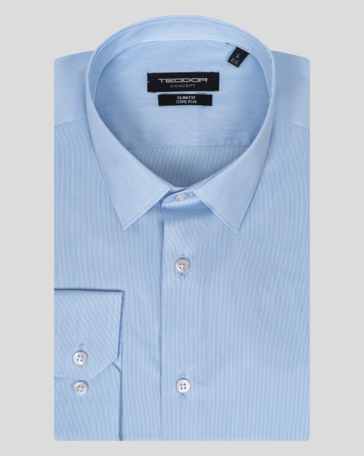 'СВЕТЛО СИНЯ РИЗА В СИТНО РАЙЕ