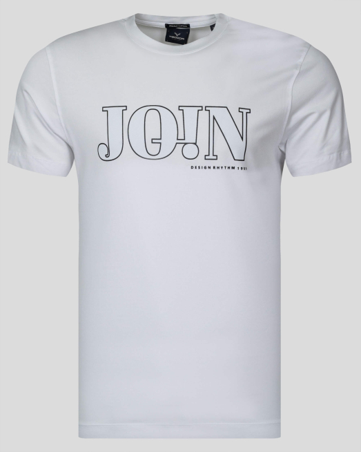 'БЯЛА БИЕ ТЕНИСКА С РЕЛЕФЕН ПРИНТ ОТ PREMIUM ПАМУК