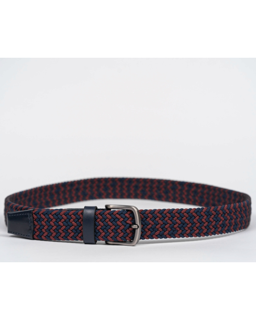 'ПЛЕТЕН КОЛАН В СИНЬО И БОРДО ОТ ТЕКСТИЛ
