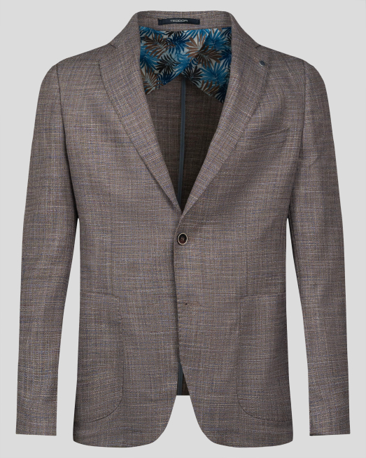 'МЕЛАНЖИРАНО САКО В СВЕТЛО ЛИЛАВ ЦВЯТ С ПРИНТИРАН ПОЛУХАСТАР