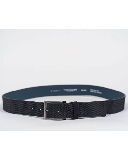 'ТЪМНО СИН КОЛАН ОТ НАБУК В СТРУКТУРА