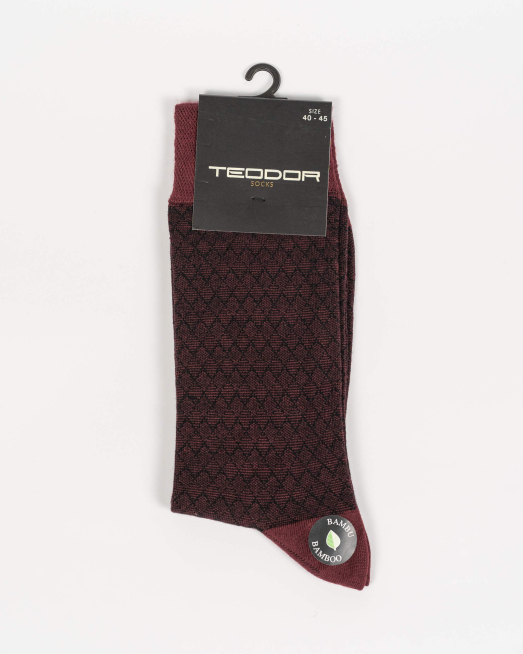 'ЧОРАПИ НА РОМБОВЕ В ЦВЯТ БОРДО