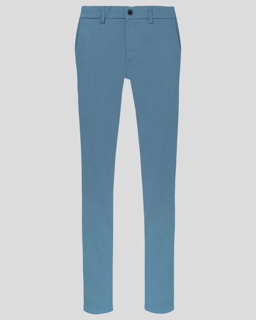 'СВЕТЛО СИН ВТАЛЕН ПАНТАЛОН В ПАНАМЕНА СТРУКТУРА С ЛОГО