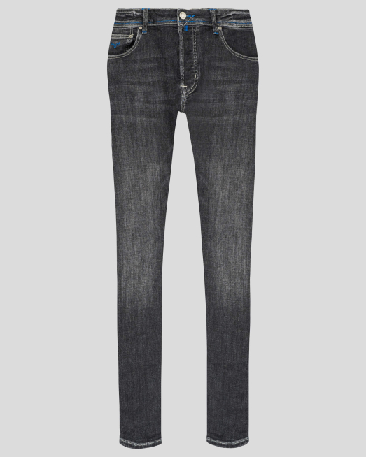 ' ДЪНКИ ОТ PREMIUM ДЕНИМ ВТАЛЕН СИЛУЕТ В ЦВЯТ АНТРАЦИТ