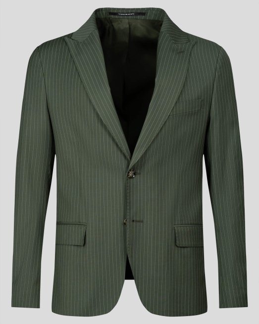 'ЗЕЛЕНО КЛАСИЧЕСКО САКО В КОНТРАСТНО РАЙЕ