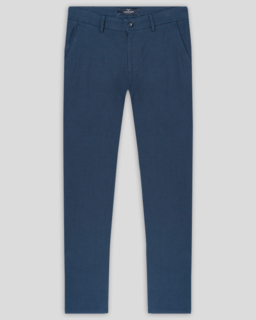 'ЧИНО ПАНТАЛОН ОТ ДВУЦВЕТНА СТРУКТУРНА ПАНАМА В ТЪМНОСИНЬО И ЧЕРНО