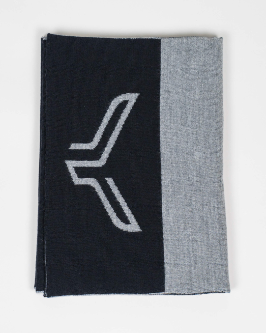 'ТРИЦВЕТЕН ШАЛ ОТ ВЪЛНА И АКРИЛ С ЛОГО