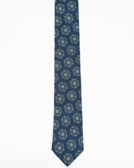 'ТЪМНОСИН КОМПЛЕКТ ВРАТОВРЪЗКА И КЪРПИЧКА С  ФИГУРАЛНИ МОТИВИ