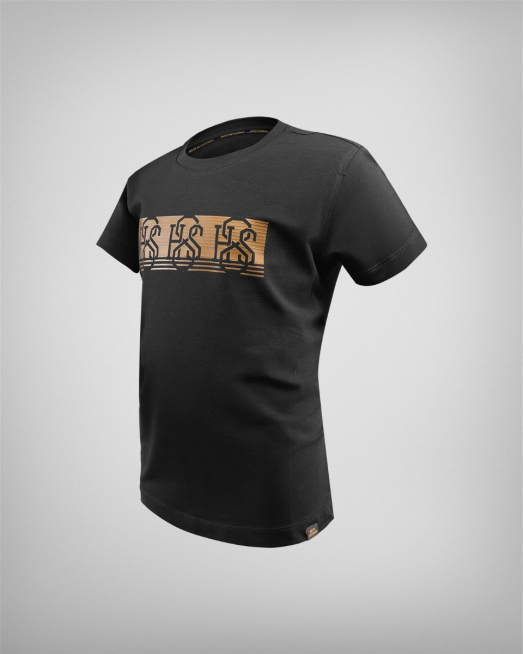 'ДЕТСКА ЧЕРНА БИЕ ТЕНИСКА С РЕЛЕФЕН ПРИНТ H8S 