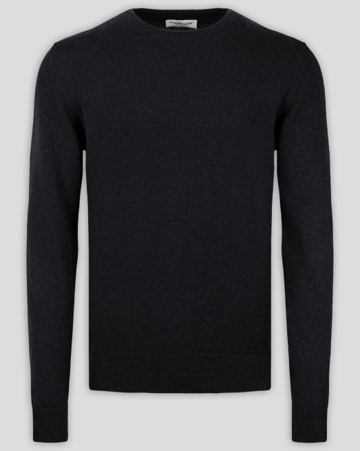 'ЧЕРЕН ПУЛОВЕР С ОБЛО ДЕКОЛТЕ ОТ 100% КАШМИР