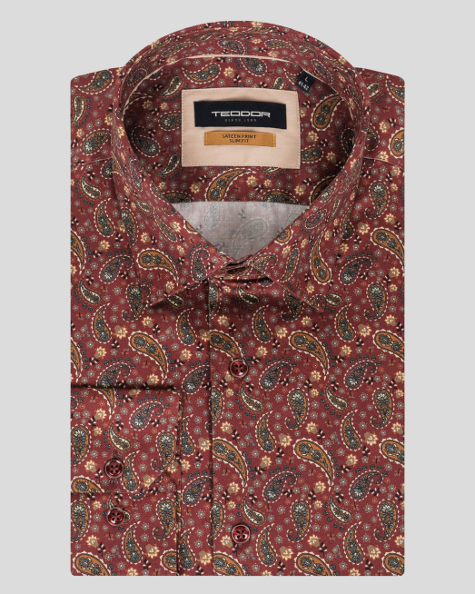 'МНОГОЦВЕТНА ПРИНТИРАНА РИЗА С ПЕЙСЛИ МОТИВИ