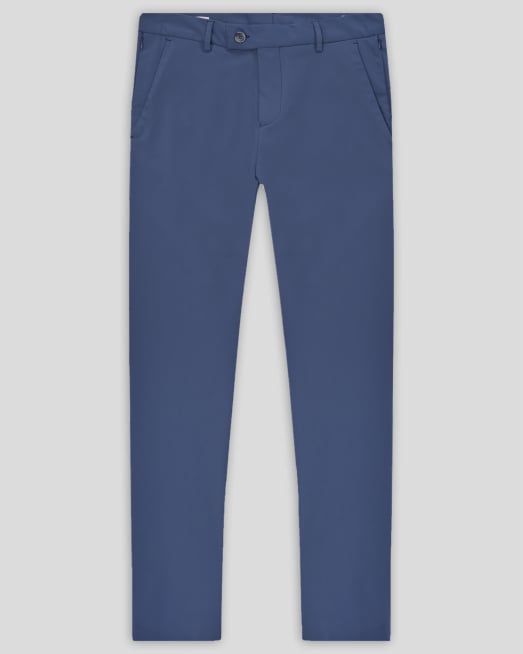 'СИН ЧИНО ПАНТАЛОН СИЛНО ВТАЛЕН СИЛУЕТ С ЦИПОВЕ НА КРАЧОЛИТЕ 