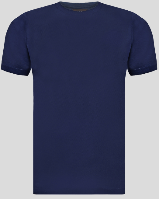 'ТЕНИСКА ОТ ДВОЙНО МЕРСЕРИЗИРАН ЕГИПЕТСКИ ПАМУК В ИНДИГОВО СИНЬО