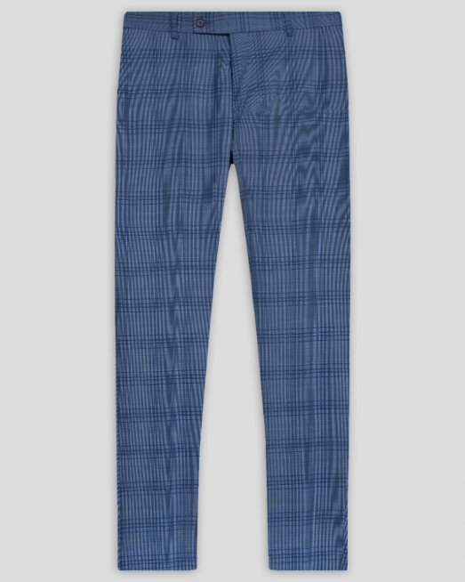 'СИН КЛАСИЧЕСКИ ПАНТАЛОН КАРЕ СИЛНО ВТАЛЕН СИЛУЕТ