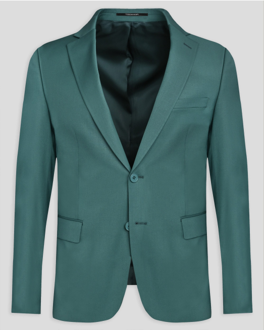 'ЗЕЛЕНО КЛАСИЧЕСКО САКО С ДВА ШЛИЦА  ВТАЛЕН СИЛУЕТ /ЧАСТ ОТ КОСТЮМ/