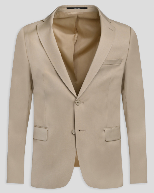 ' БЕЖОВО КЛАСИЧЕСКО САКО С ДВА ШЛИЦА ВТАЛЕН СИЛУЕТ /ЧАСТ ОТ КОСТЮМ/