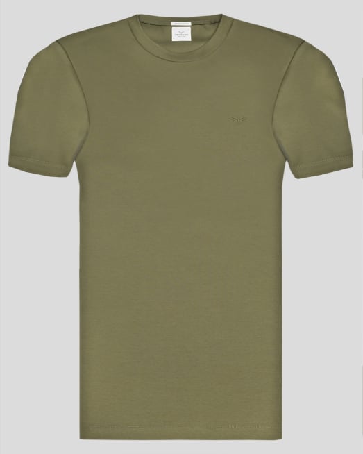 'ЗЕЛЕНА ТЕНИСКА С ОБЛО ДЕКОЛТЕ ОТ PREMIUM ПАМУК