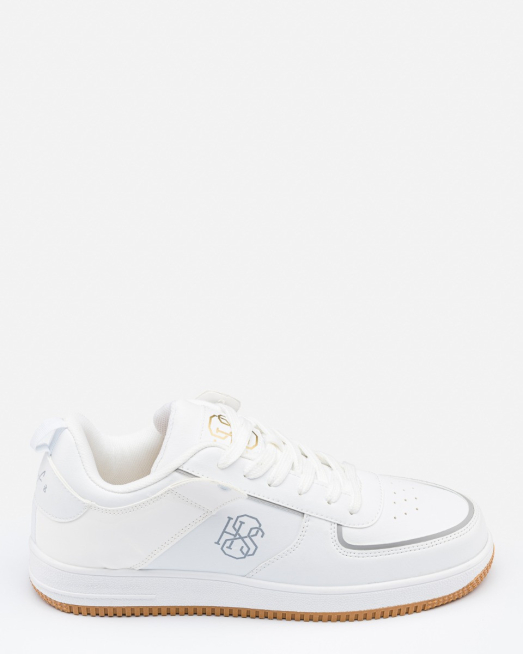 ' БЕЛИ СПОРТНИ ОБУВКИ ТИП КЕЦОВЕ H8S С ПРИНТ ПОДПИС И ЛОГО