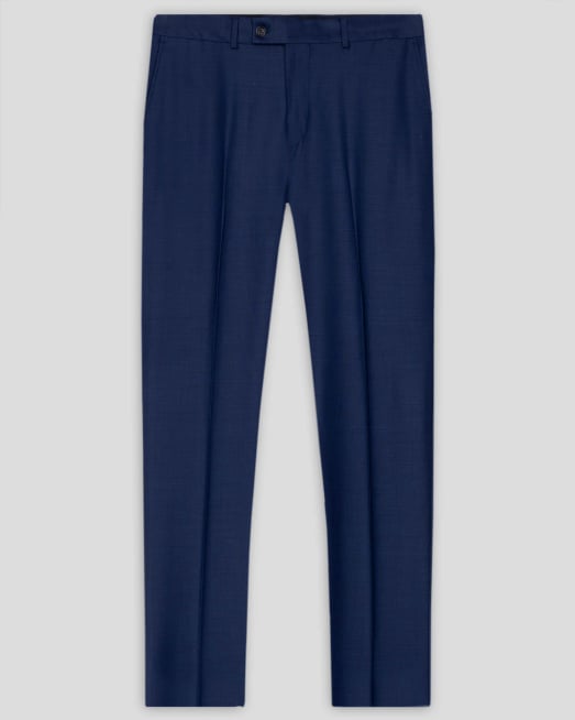 'КЛАСИЧЕСКИ ПАНТАЛОН ОТ СТУДЕНА ФИНА ВЪЛНА В ЦВЯТ ИНДИГО