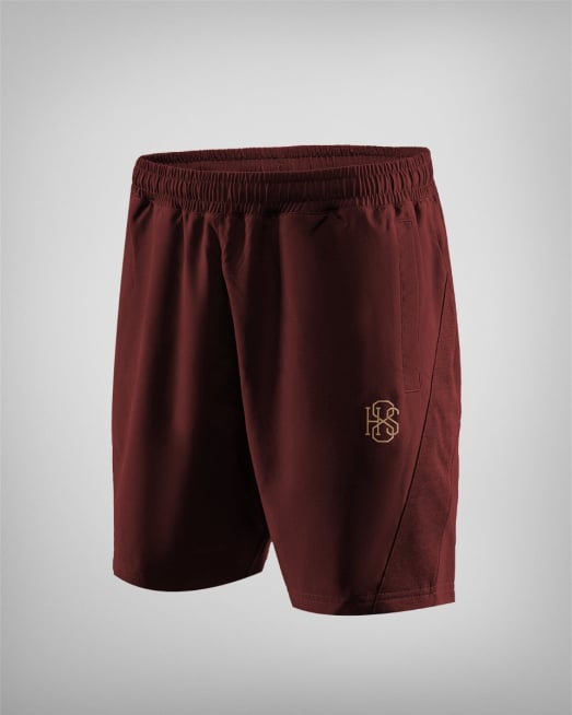 ' ШОРТИ H8S С КОНТРАСТЕН ЛОГО ПРИНТ В БОРДО