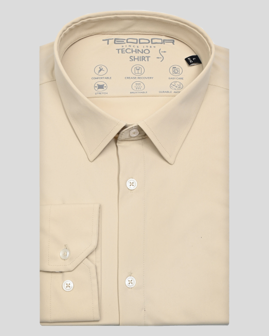 'СВЕТЛОБЕЖОВА РИЗА ОТ ТЕХНОЛОГИЧЕН ТЕКСТИЛ С ЕЛАСТАН ВТАЛЕН СИЛУЕТ