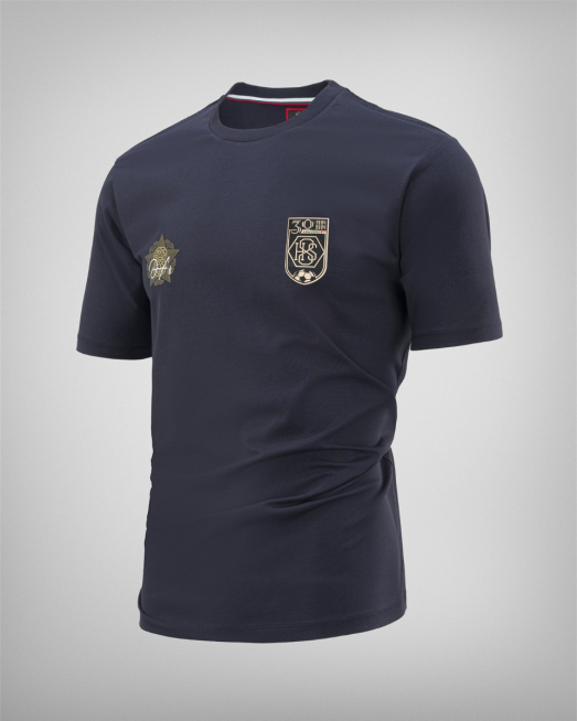 'ТЪМНОСИНЯ ТЕНИСКА H8S С ЮБИЛЕЙНО ЛОГО И ПРИНТ ЗЛАТНА ЗВЕЗДА