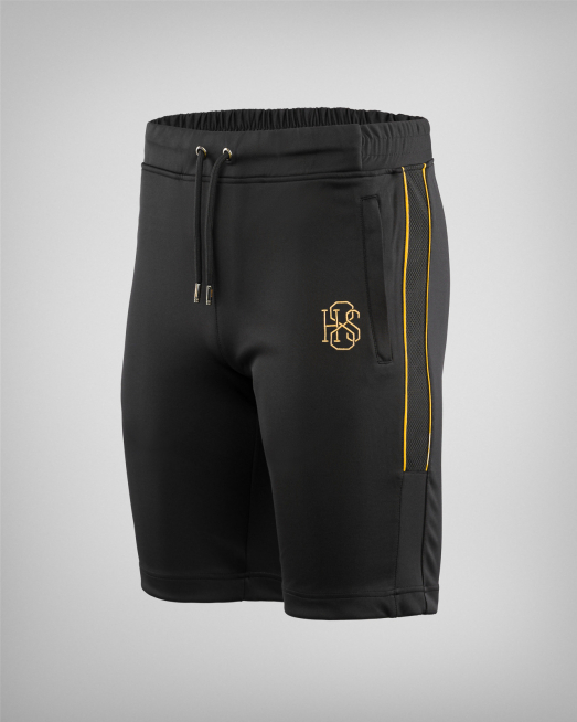 'ЧЕРНИ БЕРМУДИ H8S С БРОДЕРИЯ ЛОГО И ПОДПИС 