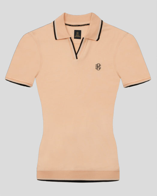 'ДАМСКА ТЕНИСКА H8S С ПОЛО ЯКА И КОНТРАСТНА ДЕСЕНАЦИЯ В ПРАСКОВА